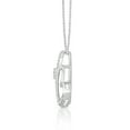 thumbnail image 3 of Sterling Silver 1/2 Ct.T.W. Diamond Dual Heart Pendant, 3 of 5