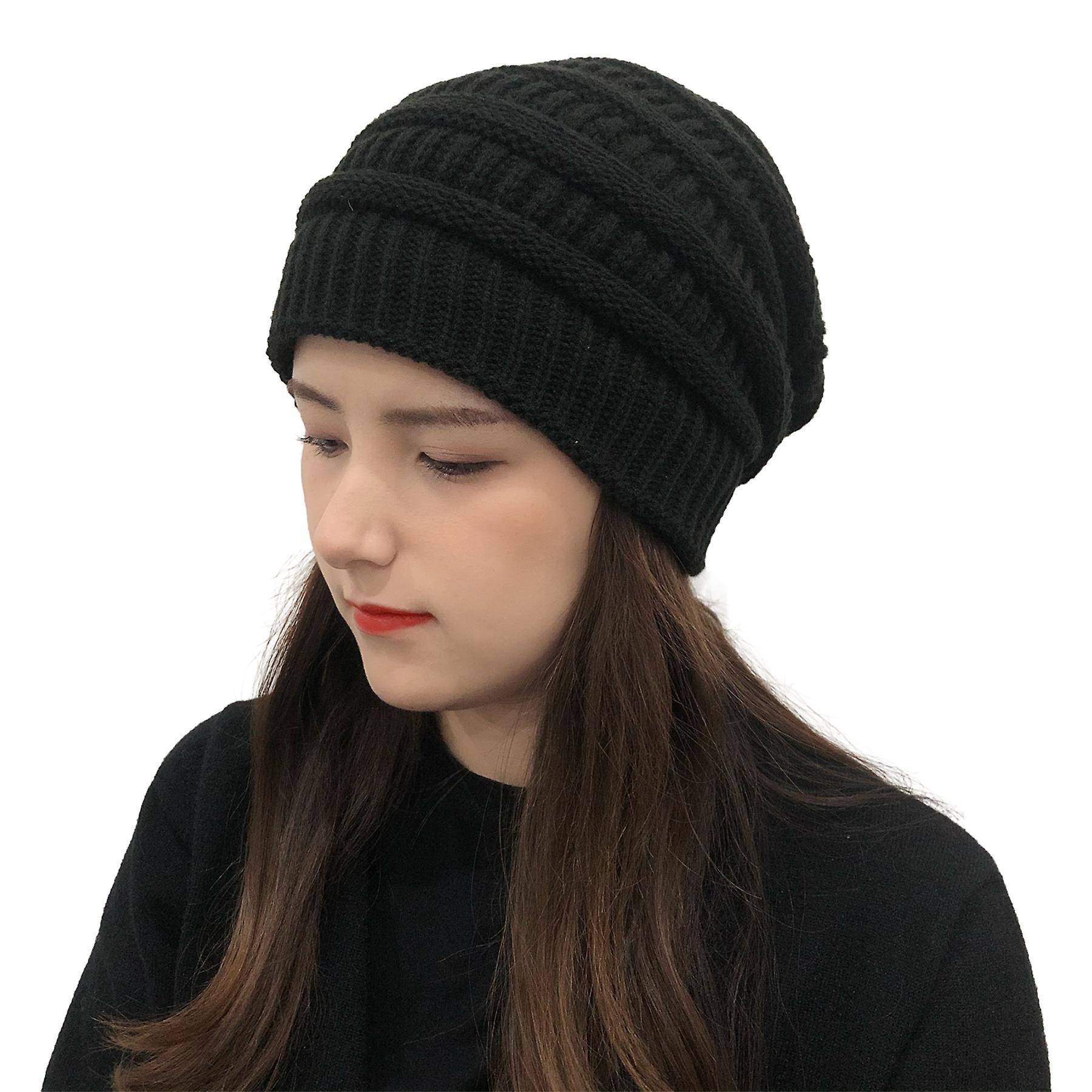 ladies black beanie