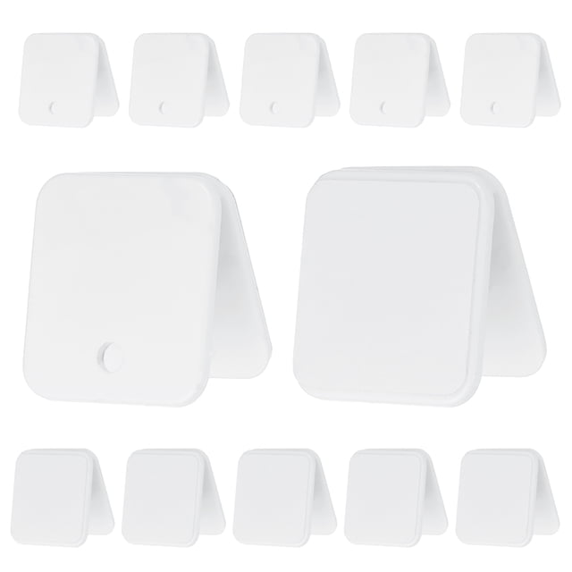 Uxcell 12 Piezas Clips Autoadhesivos de Plástico, Clips Pegajosos, Clips de Pared, Clips para Fotos, Blanco