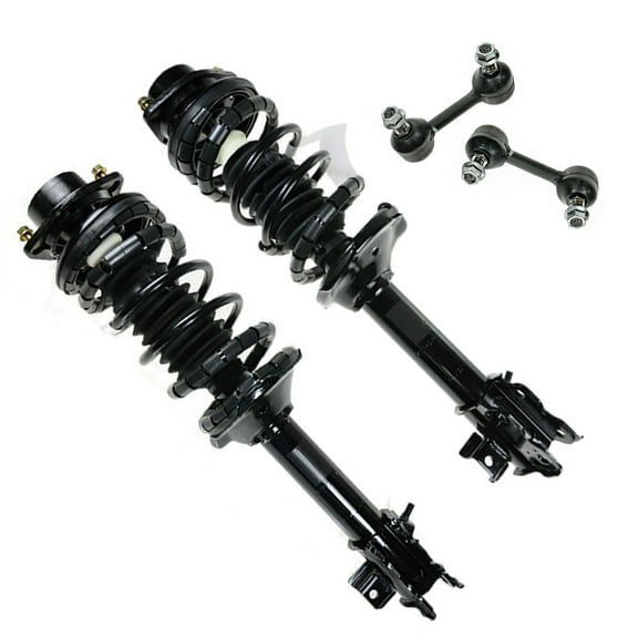 TRQ 4pc Rear Suspension Kit Complete Strut & Spring Assembly Sway Bar End Links PSA56511
