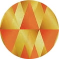 thumbnail image 1 of Ahgly Company Machine Washable Indoor Round Transitional Orange Red Orange Area Rugs, 3' Round, 1 of 7