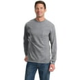 thumbnail image 1 of Port & Company? - Camiseta de manga larga con bolsillo esencial. PC61LSP Puerto & Compa??a  PC61LSP, 1 of 1
