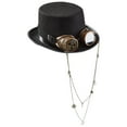 thumbnail image 3 of Sombrero gótico Steampunk Hugo Sombreros de copa de los hombres Negro, 3 of 7