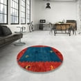 thumbnail image 4 of Ahgly Company Machine Washable Indoor Rectangle Abstract Red Area Rugs, 7' x 10', 4 of 7
