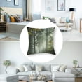 thumbnail image 5 of nygtbtfer Autumn Forest Decorative Throw Pillow Case Misty Tree Woodland Mountain Standard Pillow Covers, Set of 2 Throw Pillowcase Cushion Covers for Sofa Car Seats White, 5 of 7