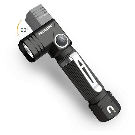 Flashlight, NICRON N7 600 Lumens Tactical Flashlight, 90 Degree Mini Flashlight Ip65 Waterproof Led Flashlight 4 Modes- Best High Lumens are for Camping, Outdoor, Hiking Not Including