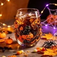 thumbnail image 5 of 2D Halloween Glass Cups, Cute Coffee Glass Cups, Glassware Drinking Glasses, Stemless Drinking Glass with Spooky Designs, Clear Cups for Cocktails, Juices & Iced Coffee (H), 5 of 9