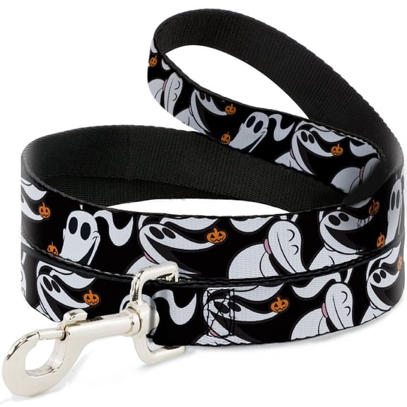 Disney Pet Leash, Dog Leash, Nightmare Before Christmas Zero Pumpkin Expressions, 4 Feet Long 0.5 Inch Wide