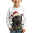 thumbnail image 2 of DISNIMO Christmas Cat Tshirt Kids Long Sleeve Shirts for Boys Size 7-8 Shirts for Girls Crew Neck Sweatshirt Kids Long Sleeve Shirt for Girls Kids Casual T-Shirts for Boys, 2 of 7