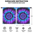 thumbnail image 2 of Blackout Kids Curtains,Blue Purple Tie Dye Pattern Childrens Insulated Curtains Set Of 2,Bedroom Essentials,Toddler Room Decor 52"x63", 2 of 5