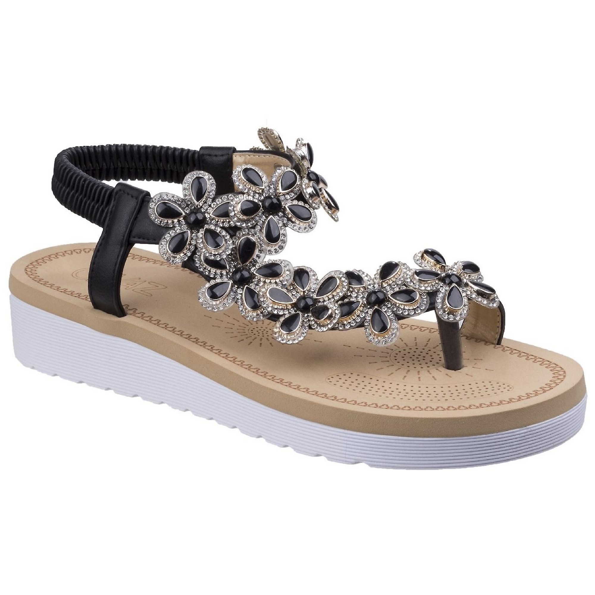 womens toe post wedge sandals