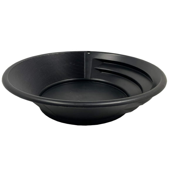 Sluice Fox Sluice Fox Gold Pan with Vanishing Riffle Set; batea para oro spiral gold finishing pan; gold rush prospecting supplies for your gold panning kit; 15 inch Black