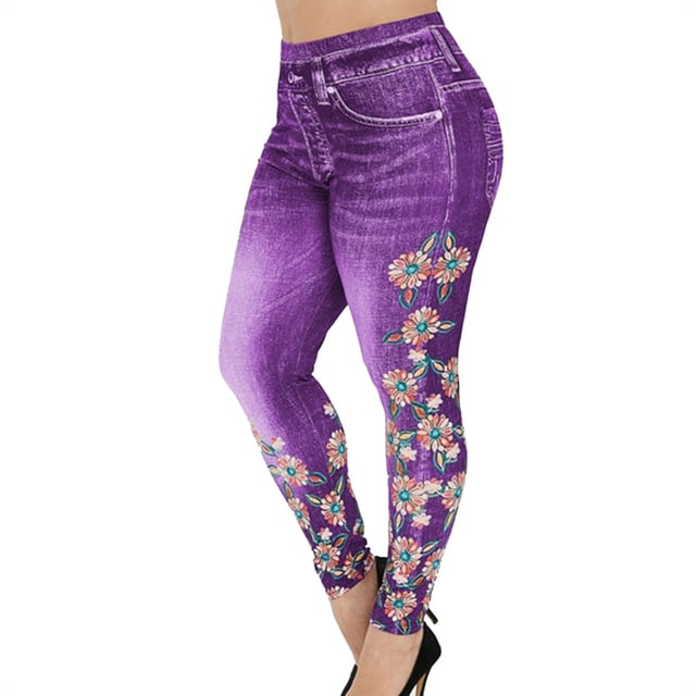 women's plus size purple jeans