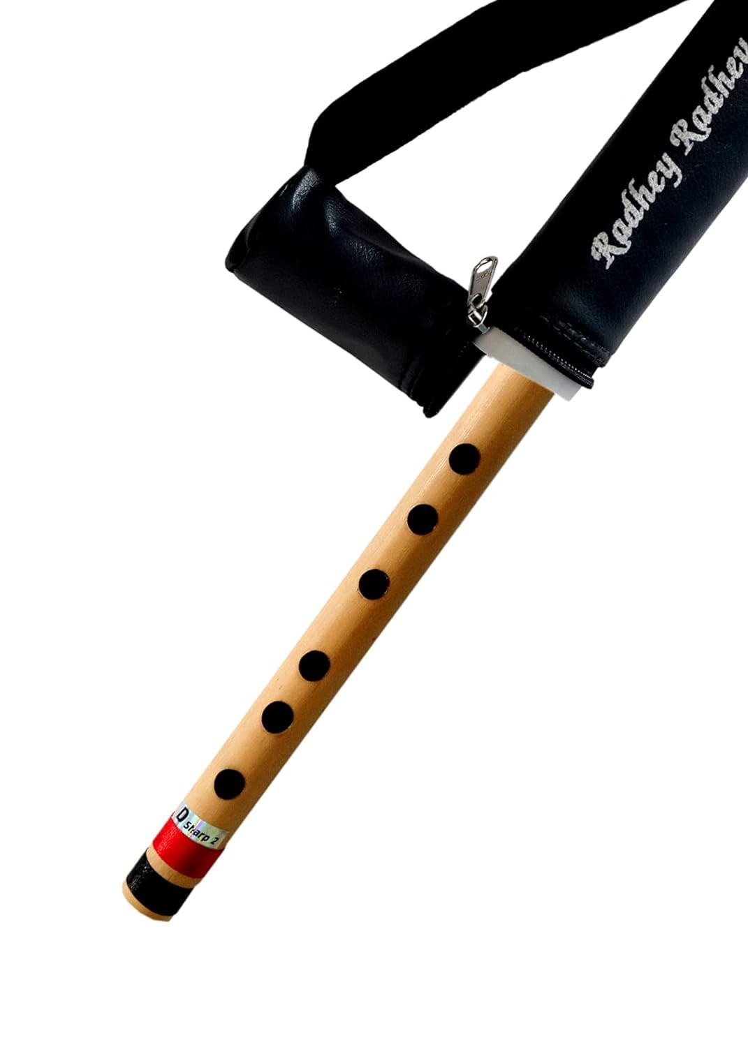 Musical Flutes D Sharp 6 Hole Bamboo Flute Bansuri with Flute Carry Bag Free (16 Inch) By Indian Collectible