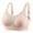 Khaki, variant on skpabo Women's Push Up Bra Non-Steel Ring Gathered Nursing Bra Anti-Glare Wipe Daily Bra for Outgoing Holiday Size 8-18