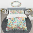 thumbnail image 2 of Designart 'Abstract Retro Geometry I' Mid-Century Modern Duvet Cover Set, 2 of 4