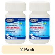 (2 pack) Ohm Loratadine Allergy Relief Tablets, 10 mg Antihistamine, Non-Drowsy 24-Hour Relief for Sneezing & Seasonal Allergies, 100 Count