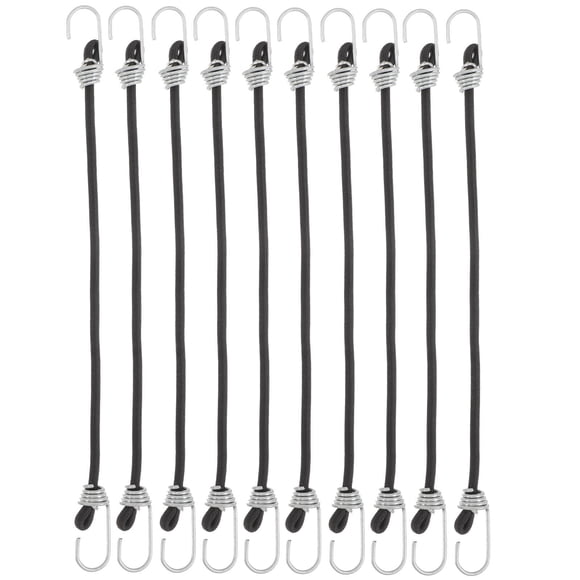 IFANLANDOR 10pcs Fastening Cord Strap Black Metal Luggage Fixing for Kayaking