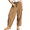 Khaki, variant on TOMVIGX Barrel Pants Women Wide Leg Corduroy Travel Flowy Pants Drawstring Loose Cropped Casual Trousers with Pockets Brown L