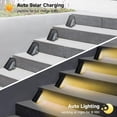 thumbnail image 2 of Paquete de 4 Luces Solares para Escalones de Exterior, para Escaleras, Patios, y ., 2 of 5