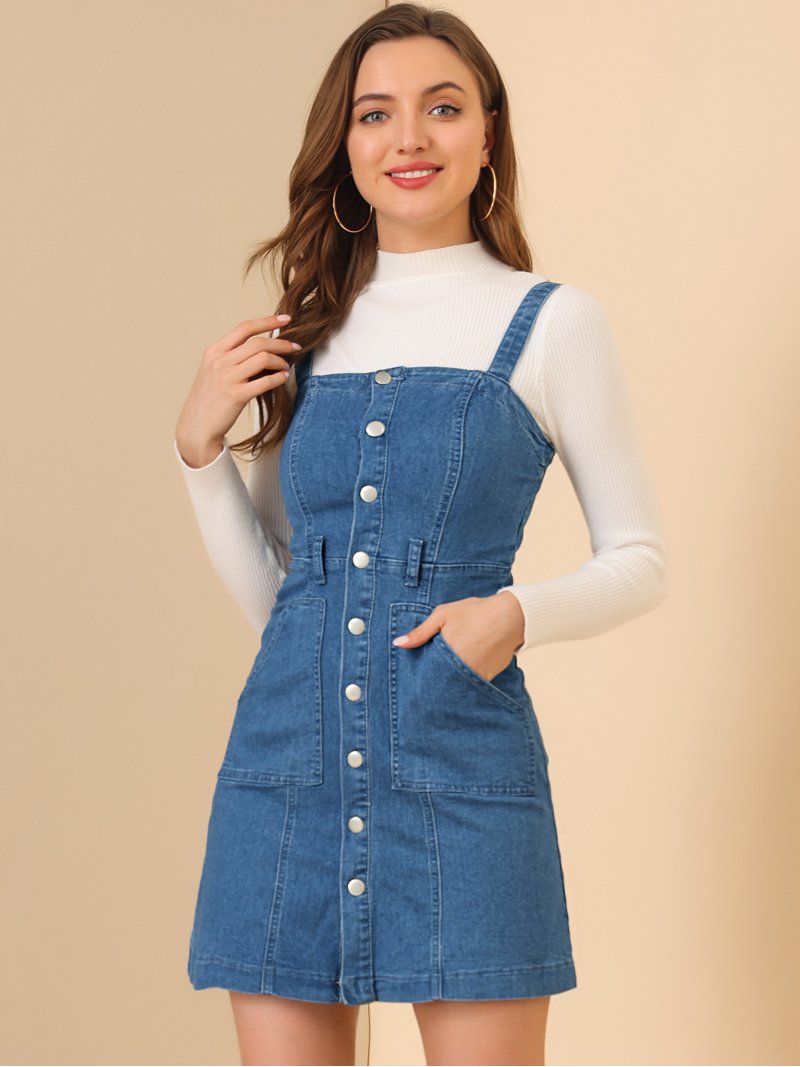 white christmas dresses Denim Collared Sleeveless Button Down Self Sash Tie Midi Dress *FINAL – SSYS