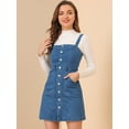 thumbnail image 2 of DARING DIVA Adjustable Strap Tie Waist A-Line Denim Dress 3XL Blue, 2 of 6