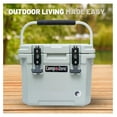 thumbnail image 4 of 10L-10.6 Quart Portable Hard Cooler Ice Chest, Perfect for Drinks, Lunch, Beach, Picnics, Boating, Camping and Travel with 2 Molded-in Cup Holders and Folding Aluminum Handle, 4 of 8