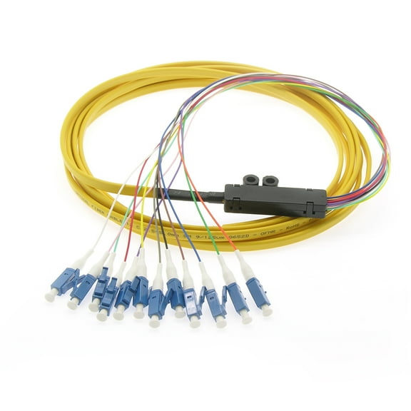ACCL 3m 12-Fiber LC/UPC Singlemode Flat Ribbon Pigtail Yellow, 1 Pack