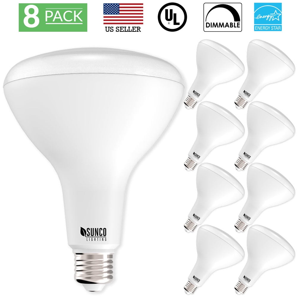 Sunco Lighting 8 Pack BR40 LED Light Bulb 17 Watt (100 Equivalent