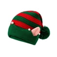 thumbnail image 3 of Christmas Knitted Hat, Knitted Christmas Elf Santa Hat for Unisex Adults Xmas Holiday Winter Party Supplies, 3 of 6