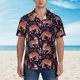 thumbnail image 2 of Fotbe Leopard Print Camisa Hawaiana para Hombre Unisex – Camisa Casual de Verano con Botones de Manga Corta de Algodón y Lino,Medium, 2 of 7