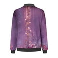 thumbnail image 3 of Bomber Jacket Women Zip Up Long Sleeve Fall Jackets Women Fashion Casual Loose Blazer Jackets Teen Girl Clothes Outwear Jackets Y2k Winter Jackets for Women PurpleXXL, 3 of 5