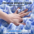 2 Inch Cal King Purple Memory Foam Mattress Topper, Cooling Gel Foam