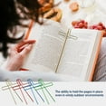 thumbnail image 3 of 8pcs Metal Book Clips Page Holder Music Book Clip Book Page Holder for Reading Hands Free, 3 of 8