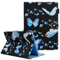 Allytech Case Cover for Apple iPad 9.7 6th 5th Gen 2018/2017/ iPad Air 9.7 1st 8nd Gen, PU Leather Folio Flip Stand Shockproof Auto Sleep Wake Inner TPU Back Cover with Pencil Holder, Butterfly