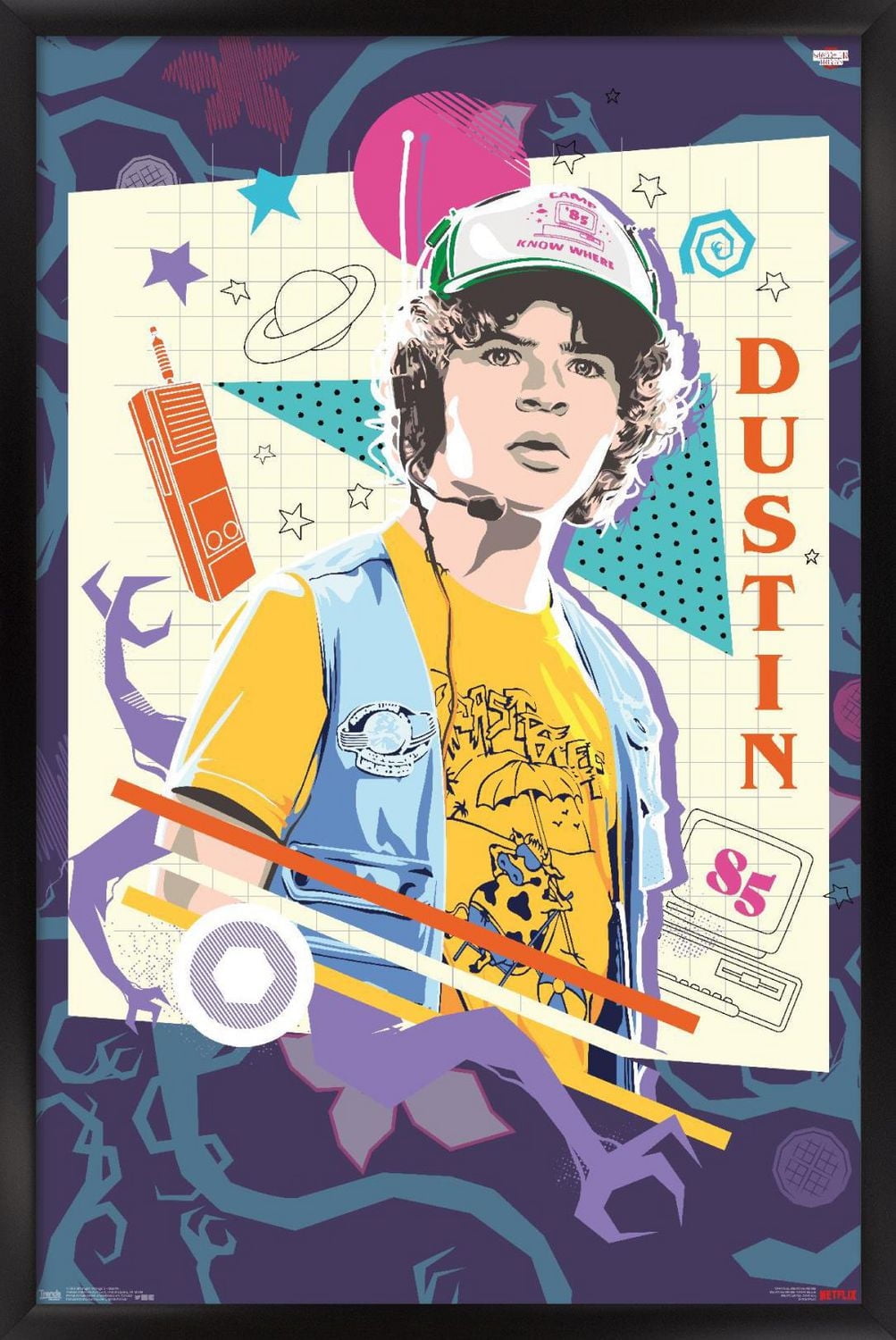 Netflix Stranger Things: Season 3 - Dustin Wall Poster, 14.725" x 22.375" Framed