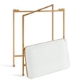 thumbnail image 5 of Kate and Laurel Celia Modern Tray Side Table, 18 x 12 x 26, White and Gold, Foldable Rectangular End Table for Storage and Display, 5 of 7