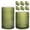Green, variant on Hobnail Drinking Glasses Set of 12, 12 Oz Highball Glasses & 10 Oz Cocktail Glasses, Clear Embossed Boho Glass Cups Kitchen Bar Tumbler Glassware Set for Whiskey, Beer, Juice, Milk