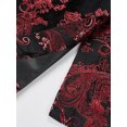 thumbnail image 5 of Beauty-Emily Men's 2-Piece Baroque Print Suit Set with Shawl Collar Blazer & Pants – Luxury Slim Fit, Long Sleeve, Wedding, Party & Formal Wear, 5 of 9