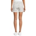 thumbnail image 4 of Time and Tru Women's Mid Rise Frayed Hem 4" Denim Short, 4 of 5