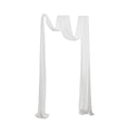 thumbnail image 4 of ZheElen Wedding Arch Chiffon Drape Drapery for Ceremony Reception Holiday Engagement White White 600x76cm, 4 of 6