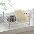 thumbnail image 2 of Kitchen Sink Organizer Sponge Holder, Kitchen Sink Sponge Holder with Removable Tray, Rust-Proof White Coating, 2 of 5