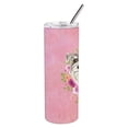 thumbnail image 2 of Carolines Treasures CK4215TBL20 Schnauzer Design1 Pink Flowers Stainless Steel 20 oz Skinny Tumbler 20 oz multicolor, 2 of 3
