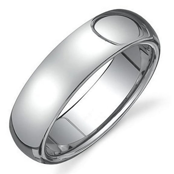 Minimalist Wedding Band 316L Stainless Steel 6mm Simple Handfasting Ring Unisex Fantasy Forge Jewelry