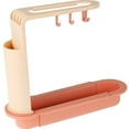 thumbnail image 1 of Telescopic Sink Storage Rack Extendable Kitchen Sink Organizer Holder Adjustable Sink Drain Rack with Dishcloth Hanger Sponge Soap Holder Expandable Sink Caddy Storage Drain Basket, 1 of 9