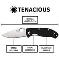 thumbnail image 5 of spyderco tenacious plain edge folding knife, black/silver, 5 of 7