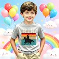 thumbnail image 2 of JAJAHO Boys Graphic Tees Western Cowboy Printed Short Sleeve Crew Neck Loose Fit Kids T Shirt 2-13Y, 2 of 4