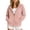 Pink, variant on Jalioing Big Girls Cotton Hoodies Casual Fashion Full Zip Up Long Sleeve Hooded Jacket Kids Plain Sweatshirt with Pocket