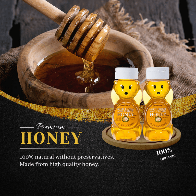 Trader Joe's Multi-Floral and Clover Honey 24 oz- Pack of 2