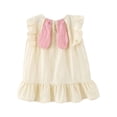 thumbnail image 5 of YHAJDS Baby Girls Floral Print Dress Ruffle Hem with Purse Set for 6 Months-4 Years, 5 of 5